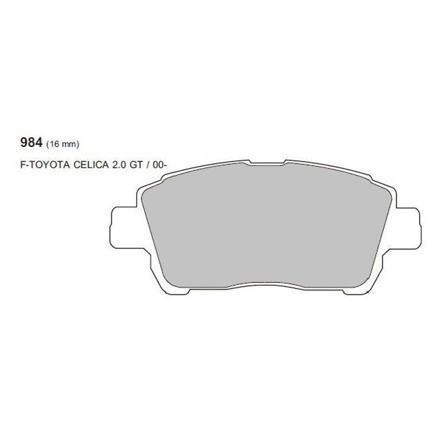 PBS ProTrack Brake Pads 116.4mm x 51.4mm 0984PT - Front