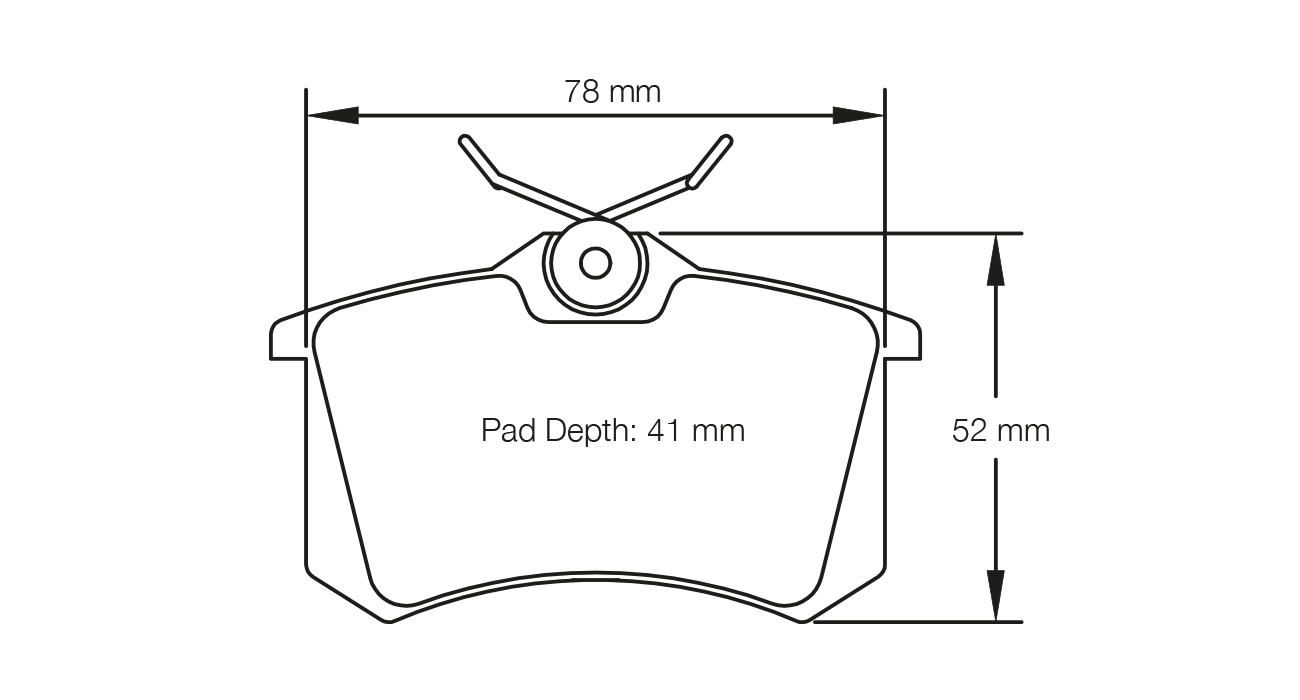 Pagid RS 42 Brake Pads 78mm x 52mm E115842010 - Rear
