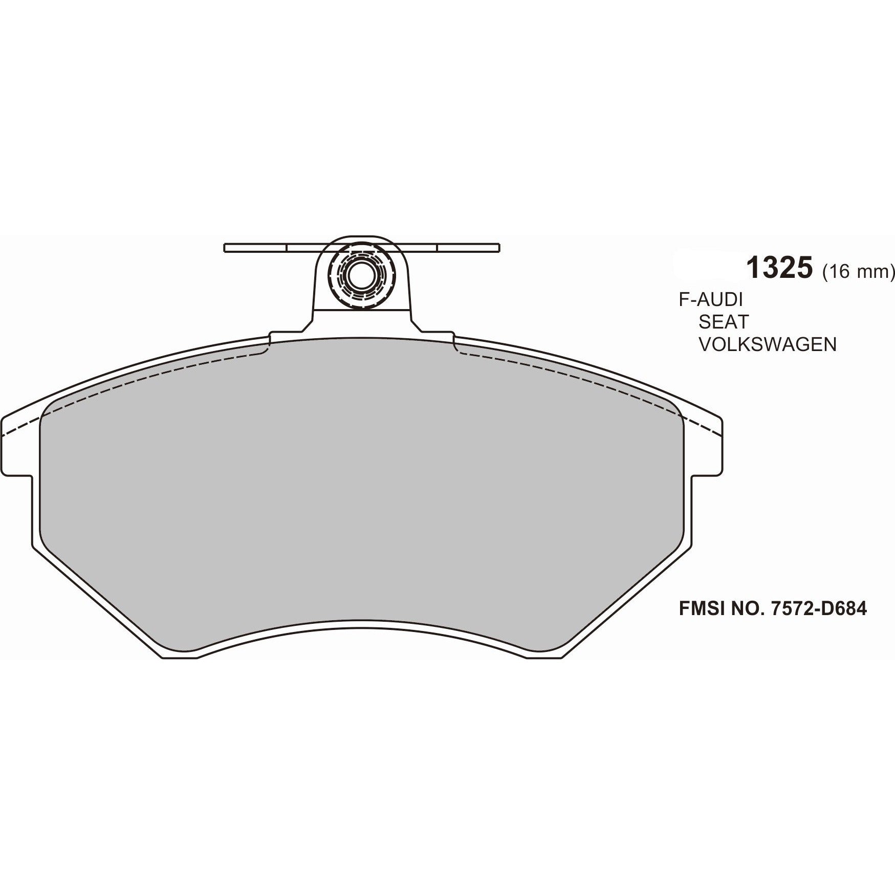 PBS ProRace Brake Pads 119.2mm x 69.5mm 1325PR - Front