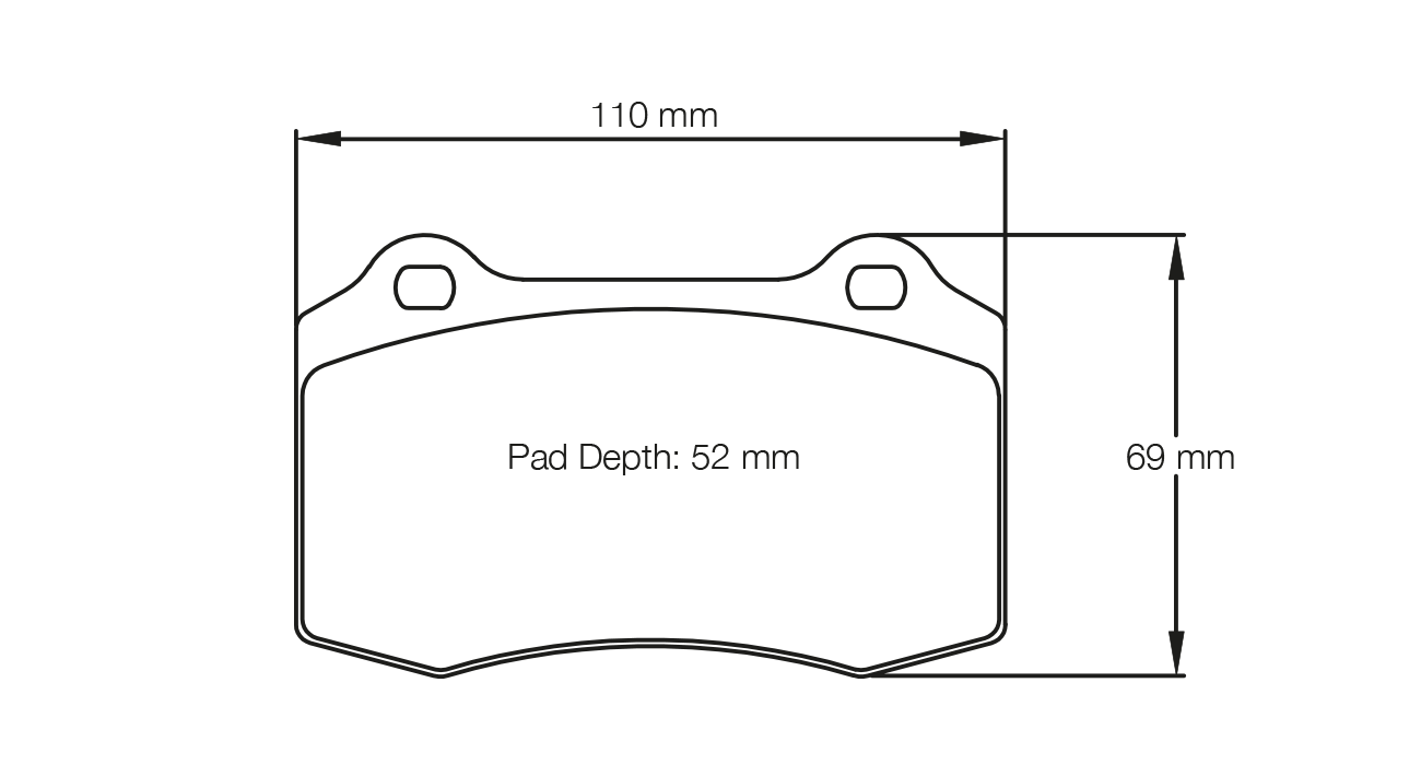 PAGID RST 3 Brake Pads 110mm x 69mm S1408T03001