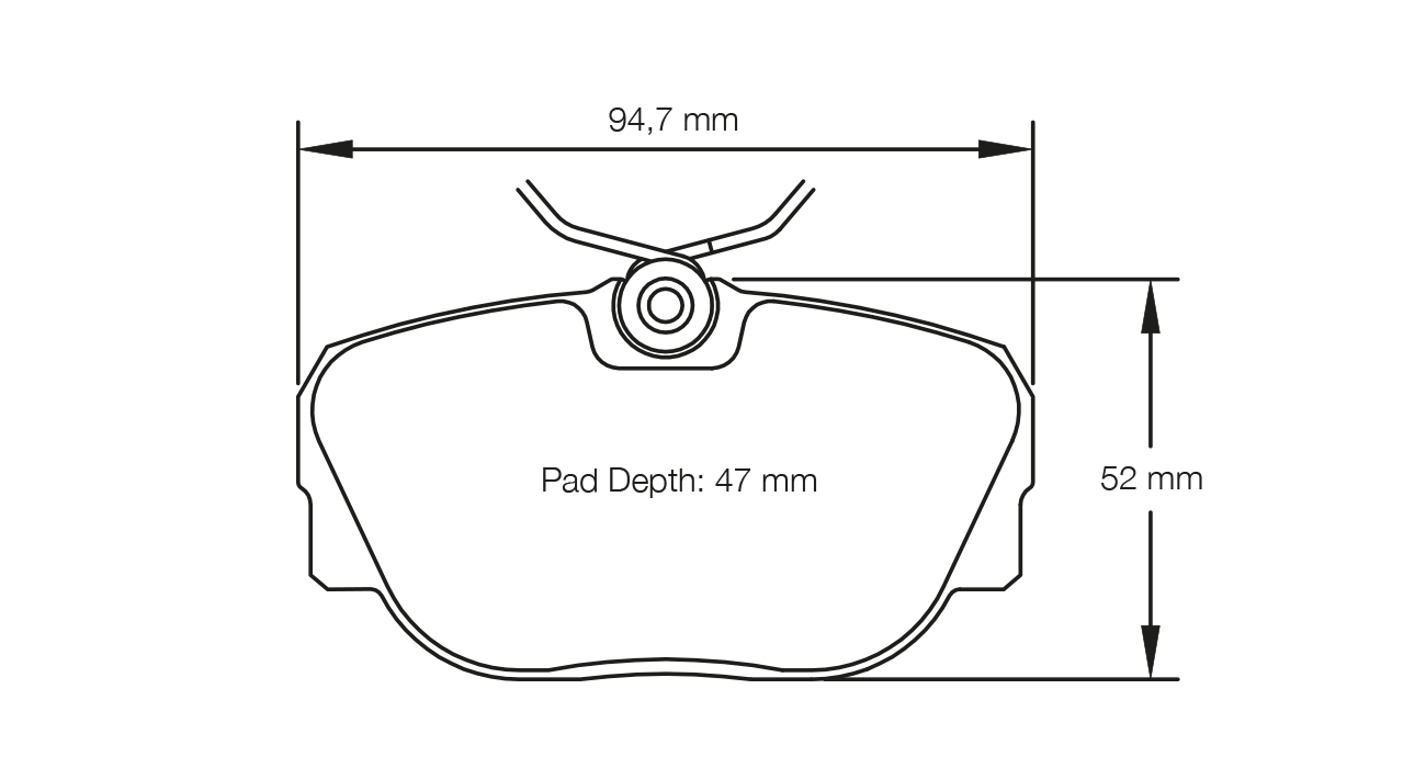 PAGID RSL 29 Brake Pads 94.7mm x 52mm E154429010 - Front