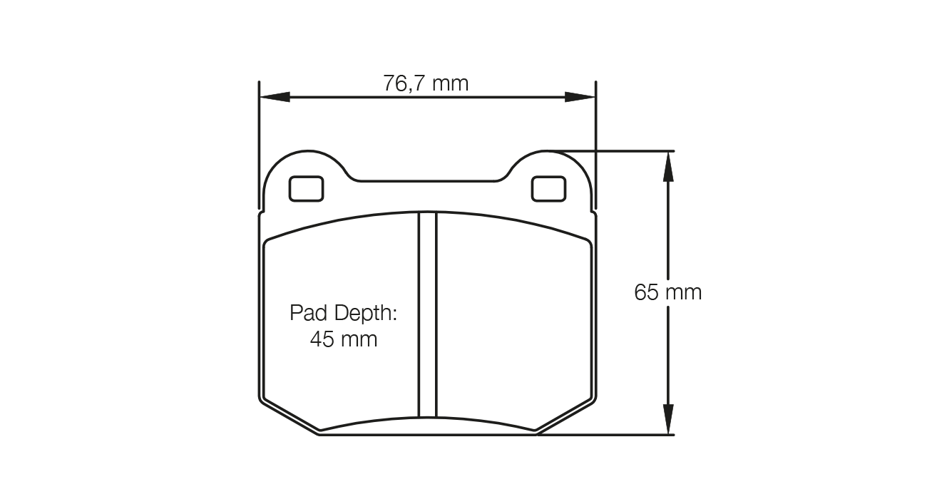 Pagid RS 42 Brake Pads 76.7mm x 65mm E158742010 - Rear