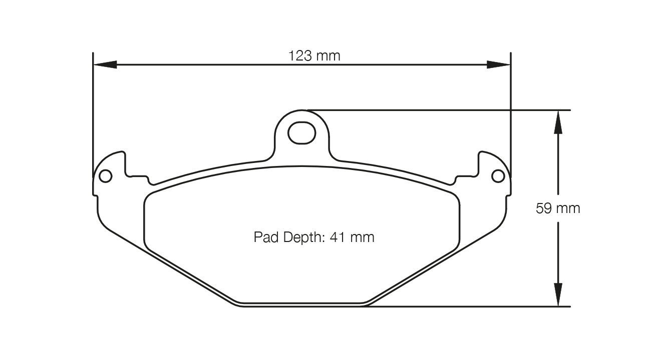 Pagid RS 42 Brake Pads 123mm x 59mm E168242010 - Rear