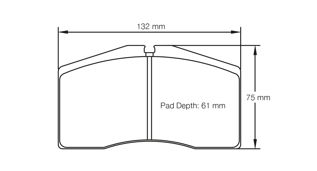 PAGID RST 3 Brake Pads 132mm x 75mm S1842T03001 - Front