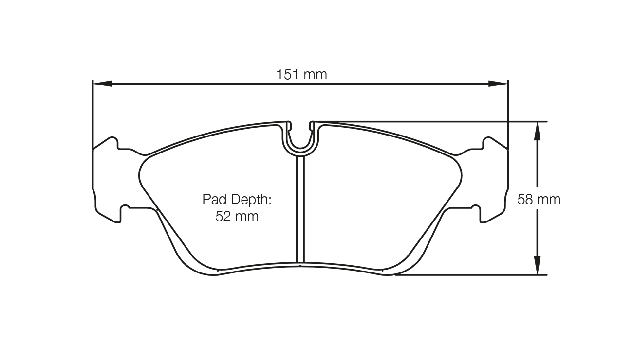 PAGID RST 3 Brake Pads 151mm x 58mm S2180T03001 - Front