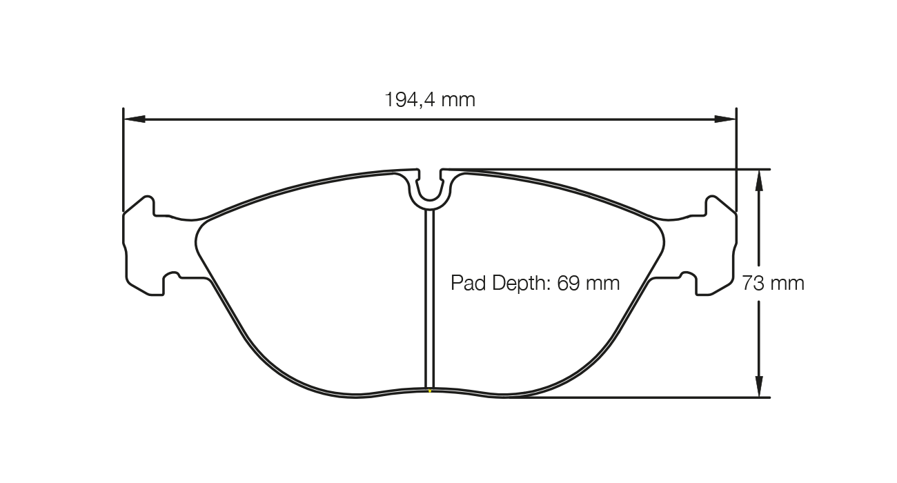 PAGID RSL 29 Brake Pads 194.4mm x 73mm E283029010 - Front