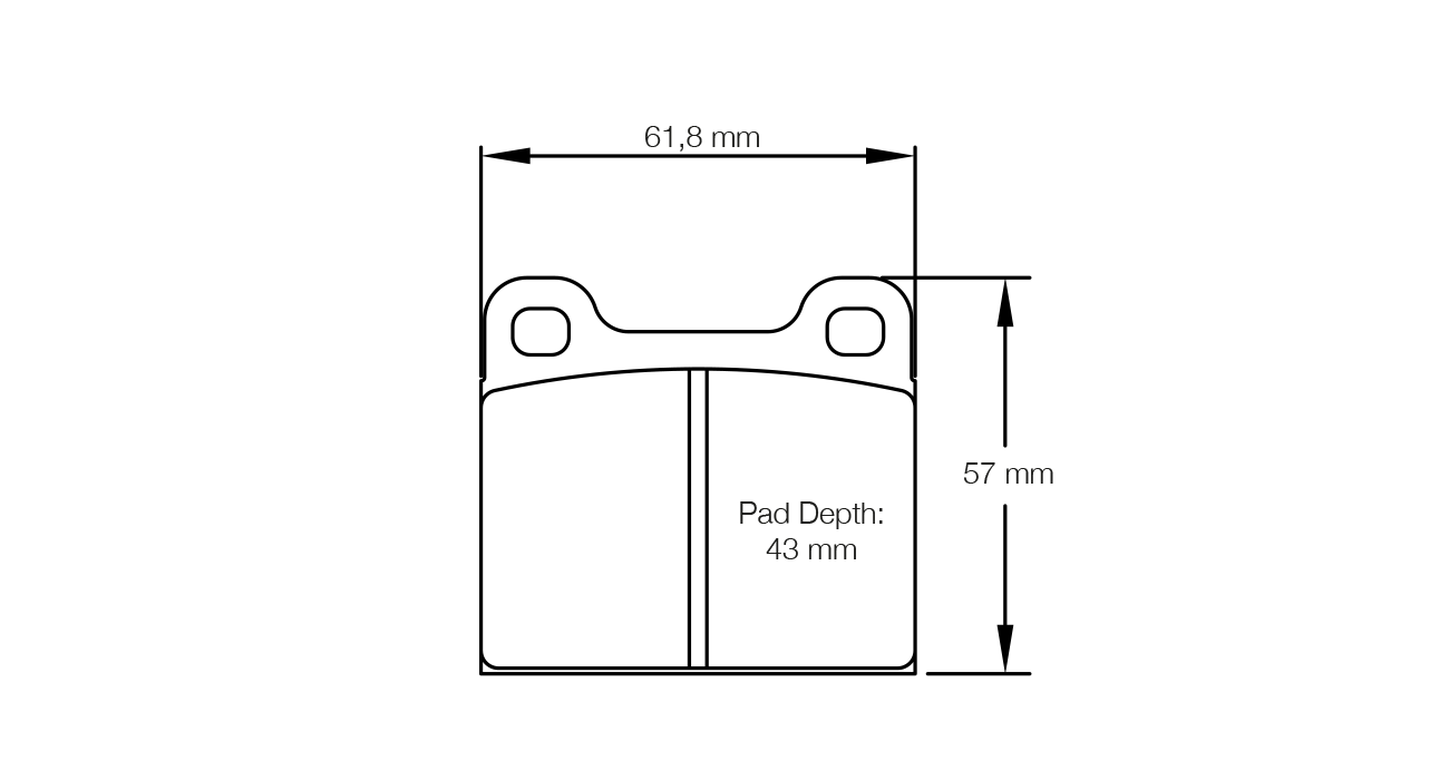PAGID RSH 42 Brake Pads 61.8mm x 57mm S4304H42001