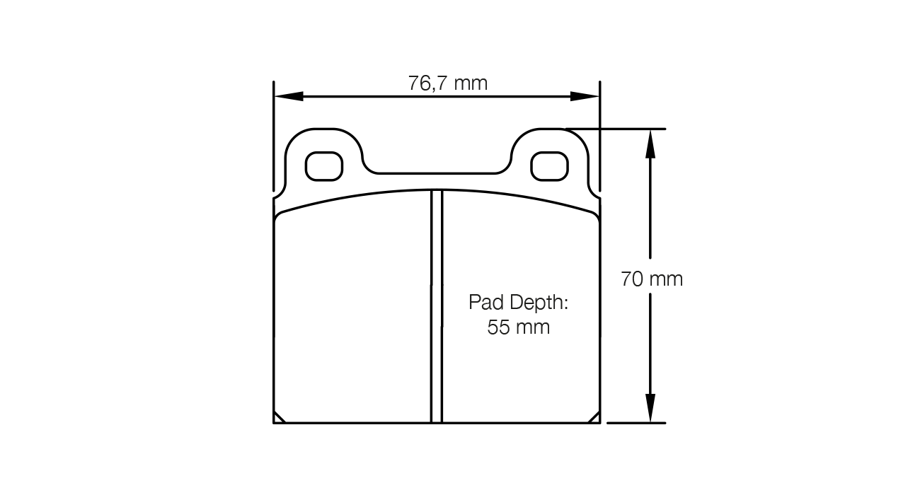 PAGID RSH 42 Brake Pads 76.7mm x 70mm S4501H42001 - Front