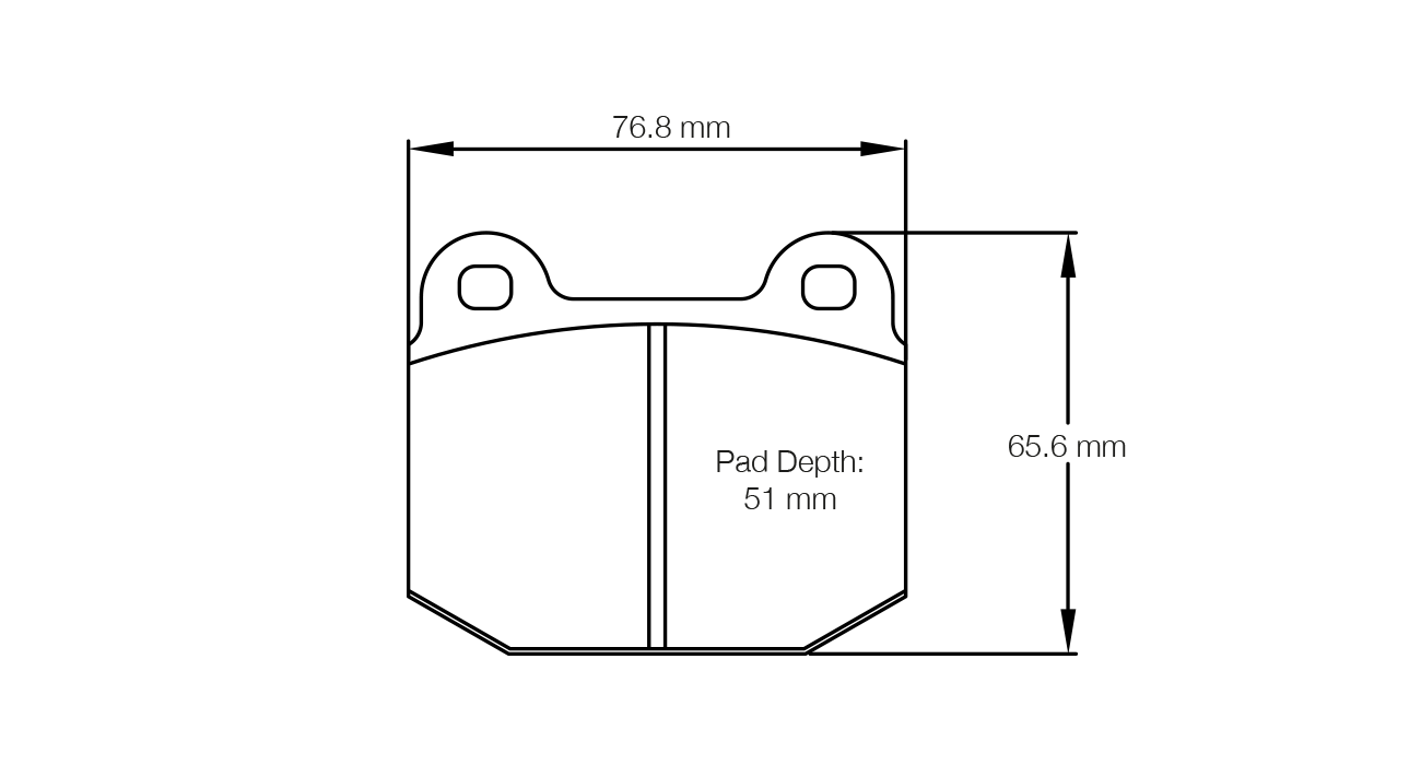 PAGID RSH 42 Brake Pads 76.8mm x 65.6mm S4507H42001 - Front