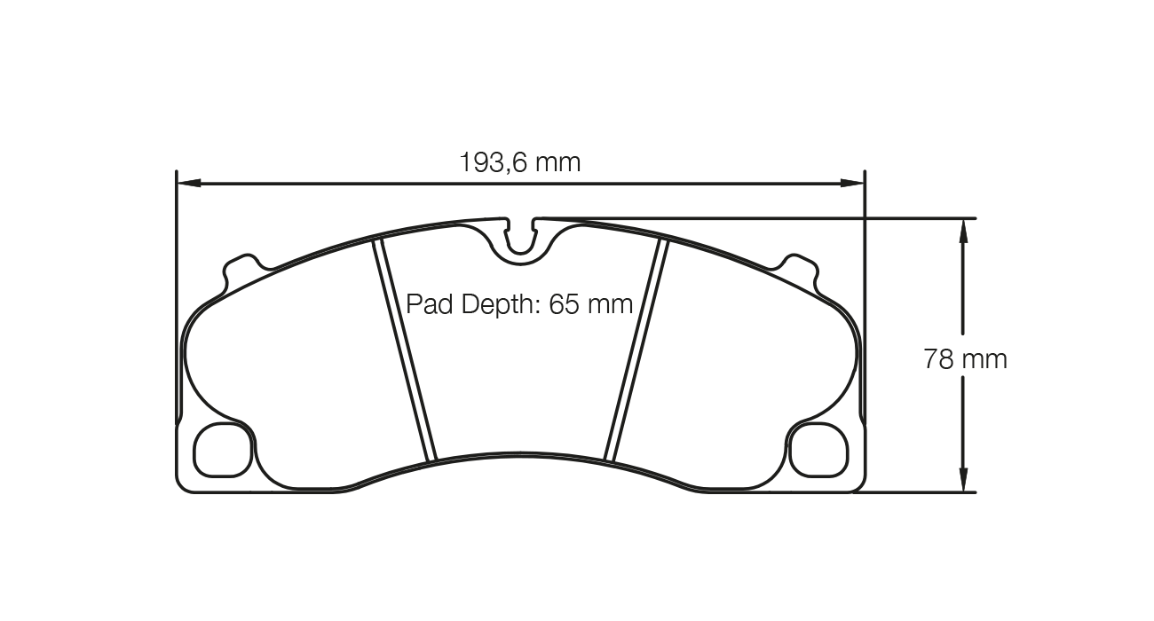 Pagid RSC 1 Brake Pads 193.6mm x 78mm S4908C01001 - Front
