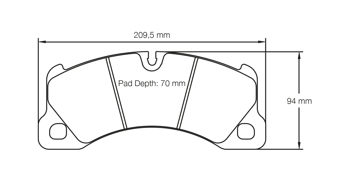 PAGID RSL 29 Brake Pads 209.5mm x 94mm S4917R29001 - Front