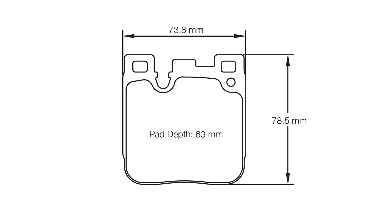 PAGID RSL 1 Brake Pads 73.8mm x 78.5mm S4933L01001 - Rear