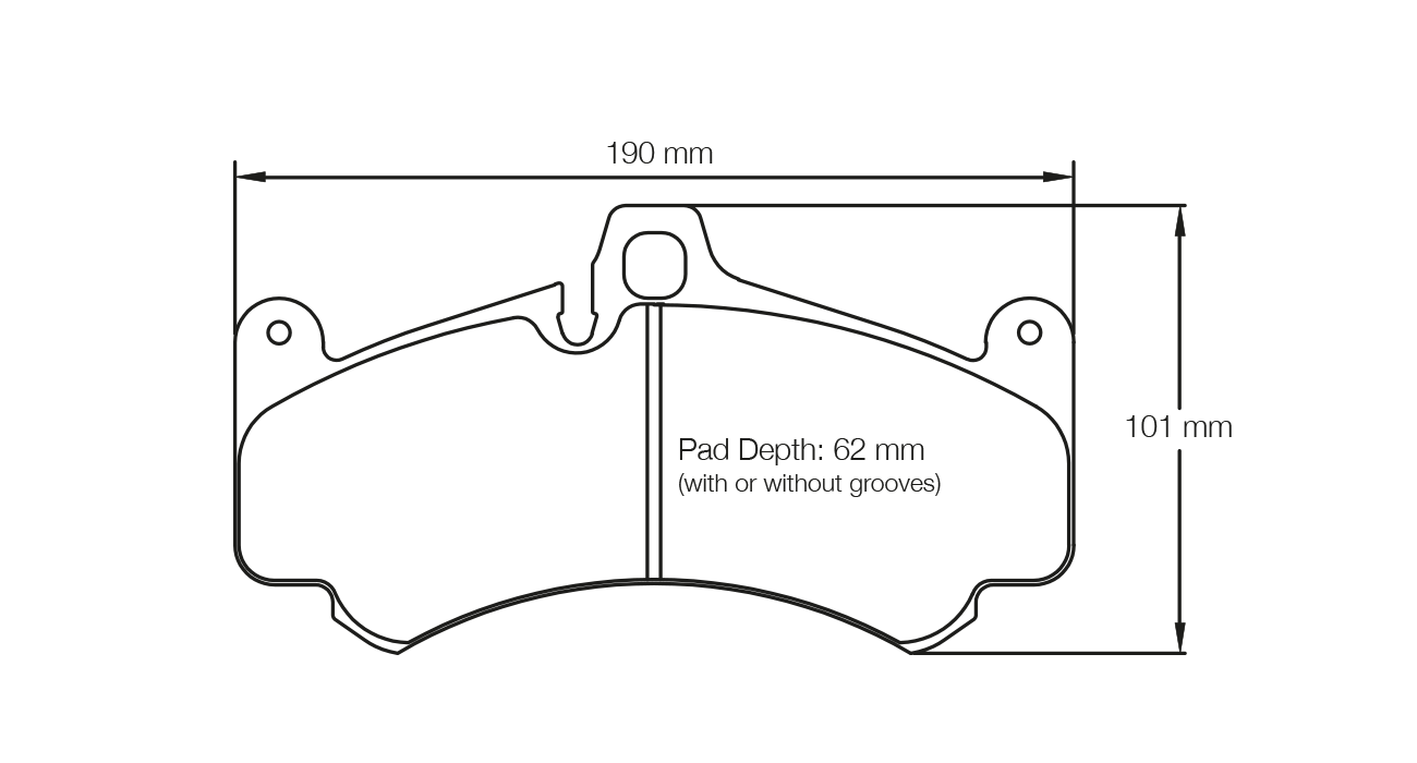 PAGID RSL 1 Brake Pads 190mm x 101mm S8003L01001 - Front