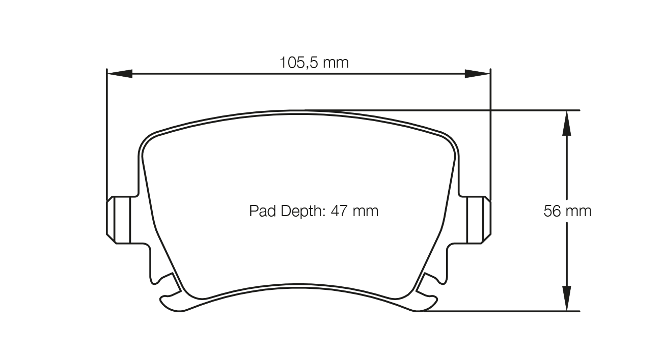PAGID RSL 19 Brake Pads 105.5mm x 56mm E8046R1901 - Rear