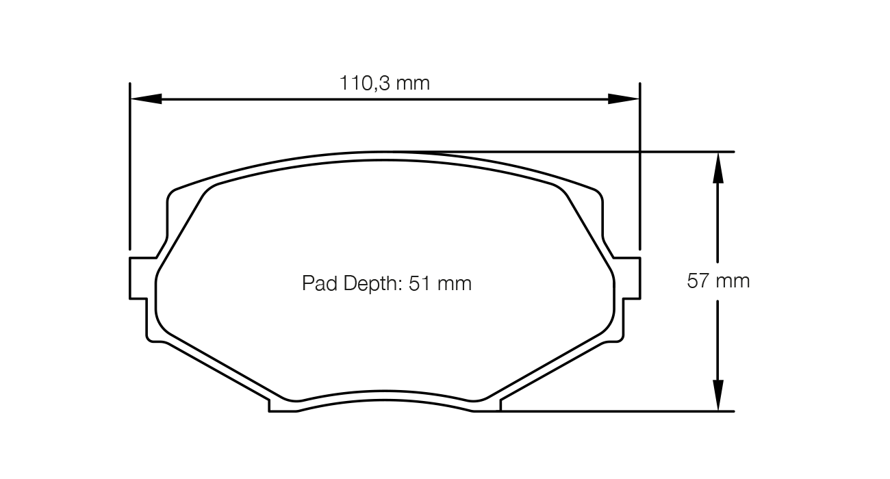 PAGID RSL 29 Brake Pads 110.3mm x 57mm S8127R29001 - Front