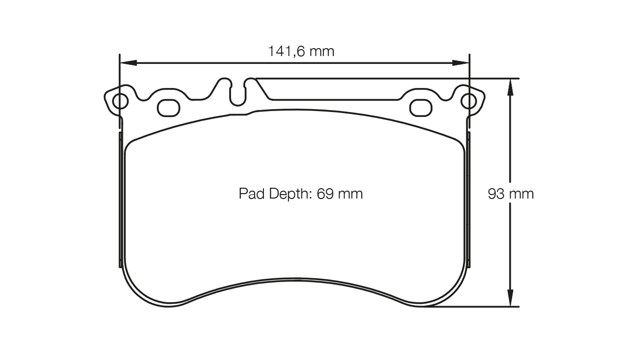 PAGID RSL 29 Brake Pads 141.6mm x 93mm S8188R29001 - Front