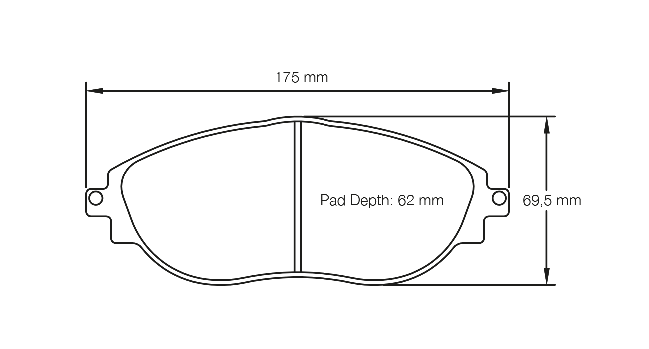 PAGID RSL 29 Brake Pads 175mm x 69.5mm S8201R29001 - Front