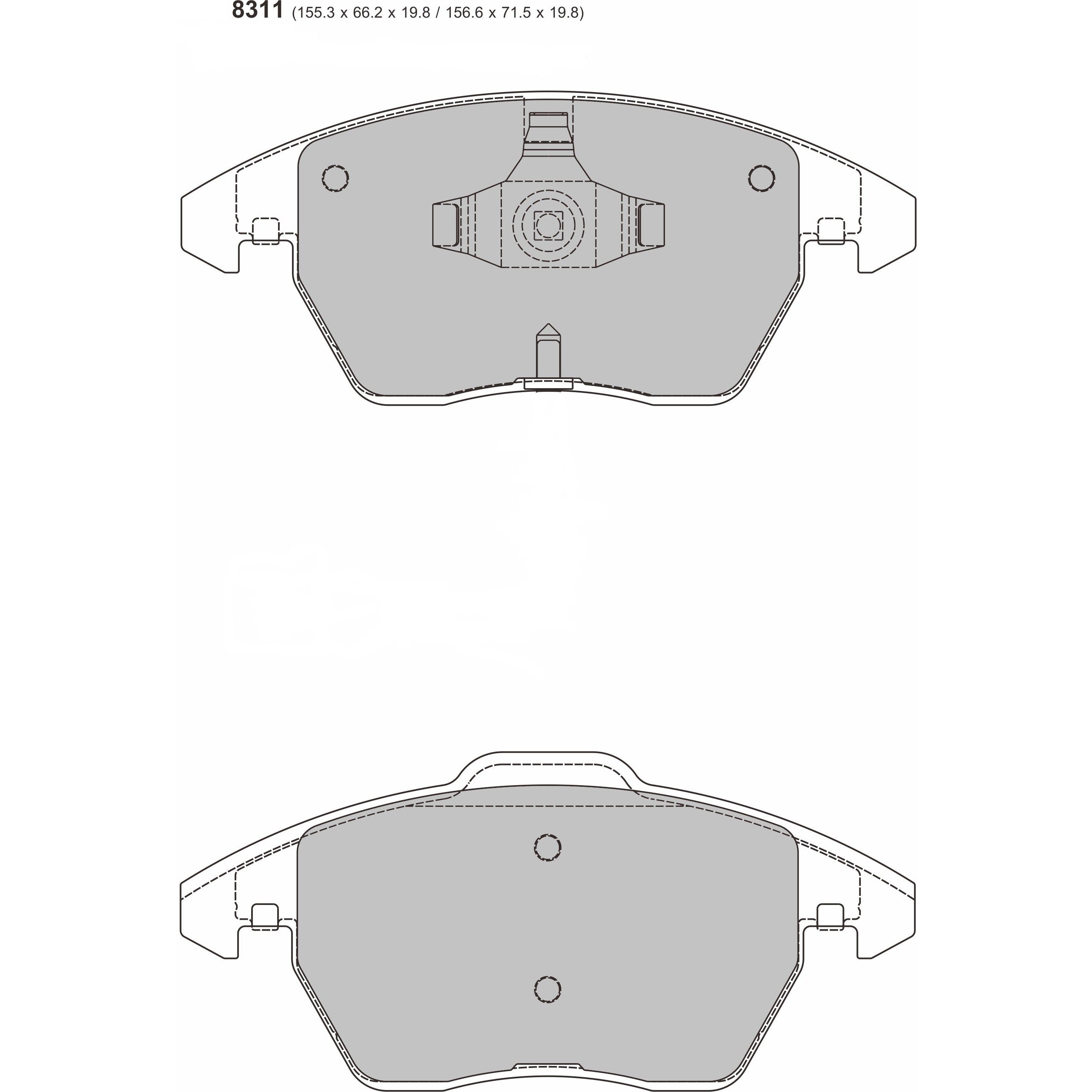 PBS ProTrack Brake Pads 8311PT - Front
