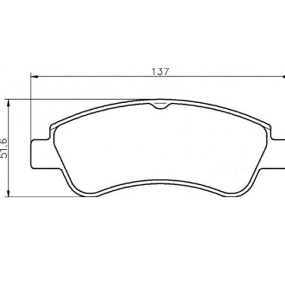 PBS ProTrack Brake Pads 137mm x 57.4mm 8356PT - Front