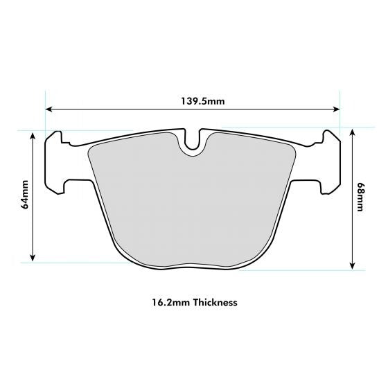 PBS ProRace Brake Pads 139.5mm x 67mm 8465PR - Rear
