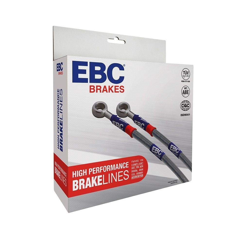EBC Braided Steel Brake Lines - BLA2046-4L - Front & Rear