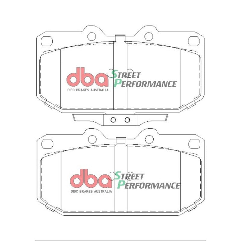 DBA Street Performance Brake Pads 119.3mm x 71.1+62.1mm DB1170SP - Front