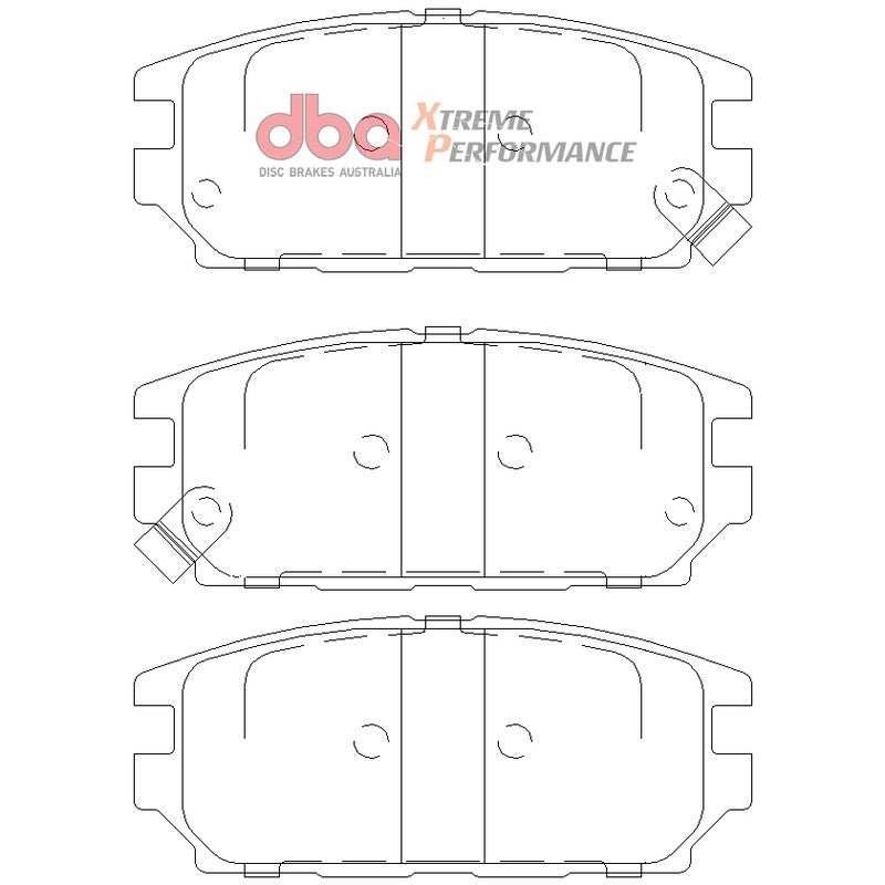 DBA Xtreme Performance Brake Pads 107.6mm x 45.6mm DB1238XP - Rear