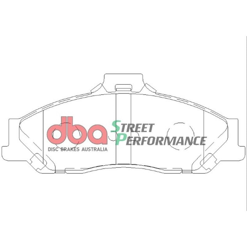 DBA Street Performance Brake Pads 151.5mm x 61.85mm DB1366SP - Front
