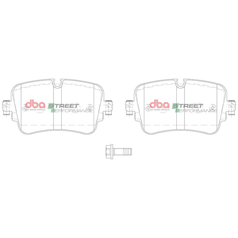 DBA Street Performance Brake Pads 129mm x 65.1mm DB15031SP - Rear