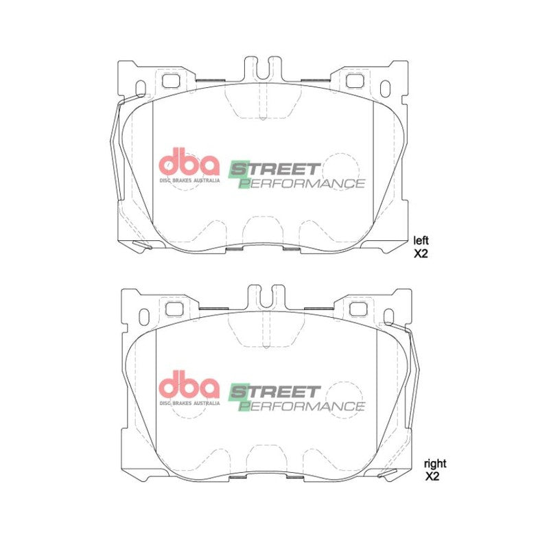 DBA Street Performance Brake Pads 142mm x 94mm DB15062SP - Front