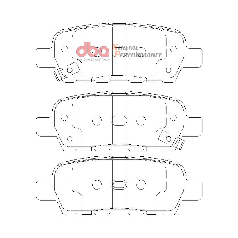 DBA Xtreme Performance Brake Pads 105.5mm x 38mm DB1509XP - Rear