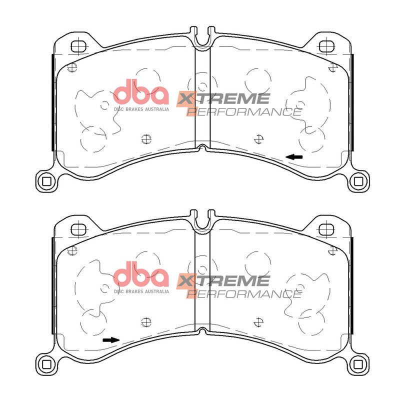 DBA Xtreme Performance Brake Pads 204.7mm x 101.6mm DB15118XP - Front
