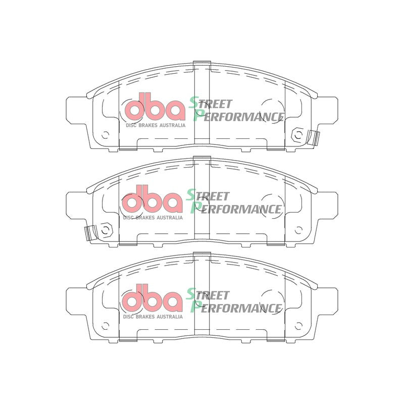 DBA Street Performance Brake Pads 155.4mm x 51mm DB1774SP - Front