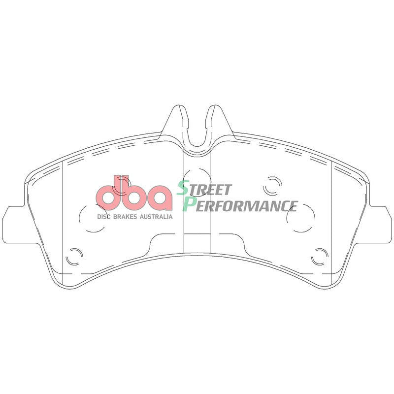 DBA Street Performance Brake Pads 164.9mm x 78.1mm DB1975SP - Rear