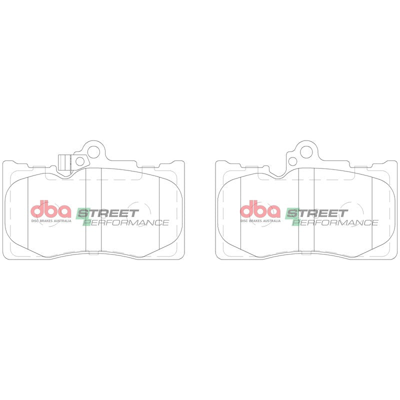 DBA Street Performance Brake Pads 118.5mm x 77.5mm DB2255SP - Front