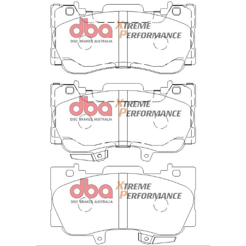 DBA Xtreme Performance Brake Pads 163.1mm x 90.7+81mm DB9011XP - Front