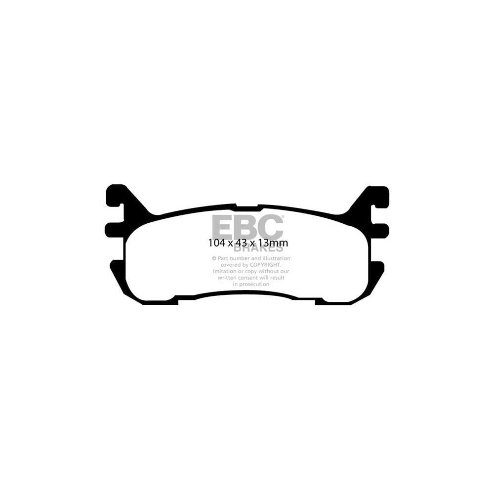 EBC Yellowstuff Brake Pads 104mm x 43mm DP41003R - Rear