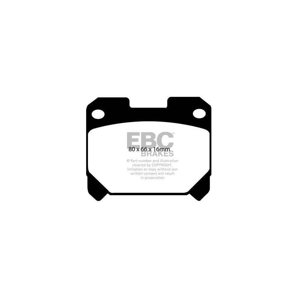 EBC Yellowstuff Brake Pads 80mm x 66mm DP41005R - Rear