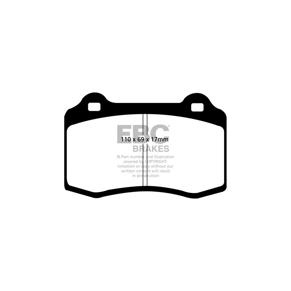 EBC Redstuff Brake Pads 110mm x 69mm DP31031C - Front