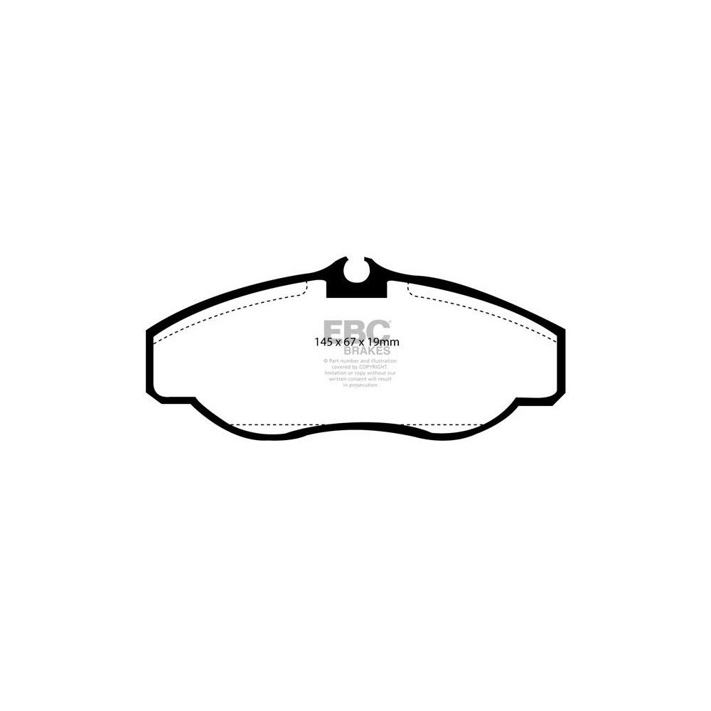 EBC Yellowstuff Brake Pads 145mm x 67mm DP41037R - Front