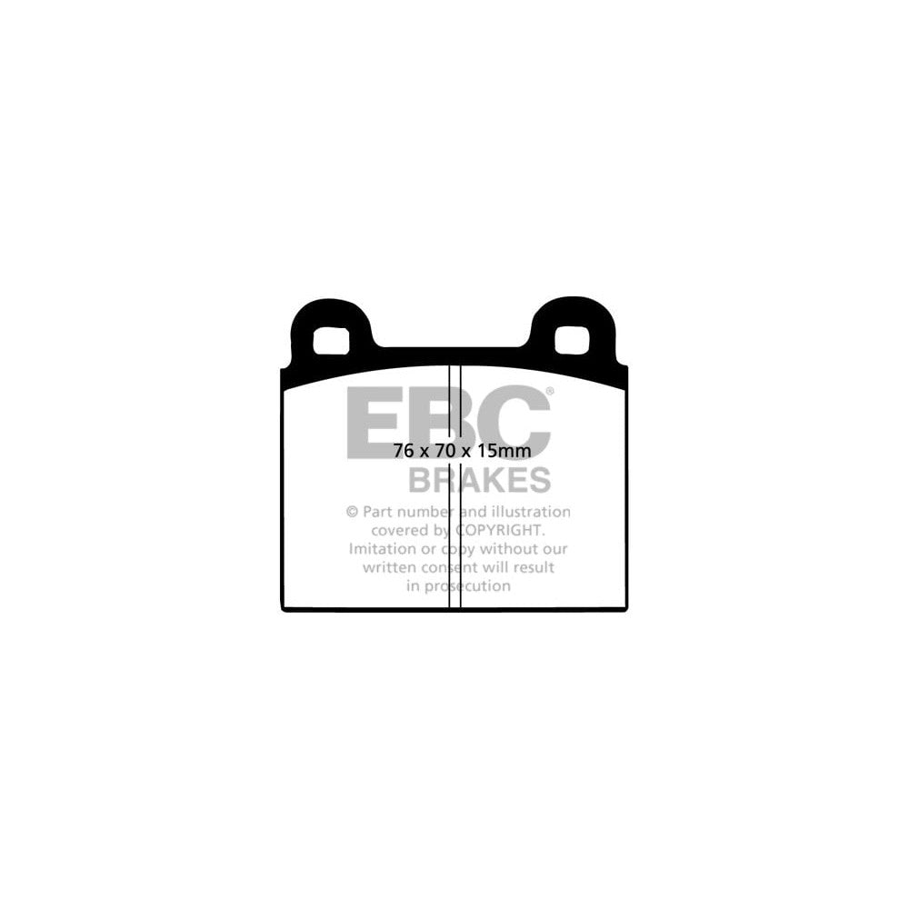 EBC Yellowstuff Brake Pads 76mm x 70mm DP4103R - Front