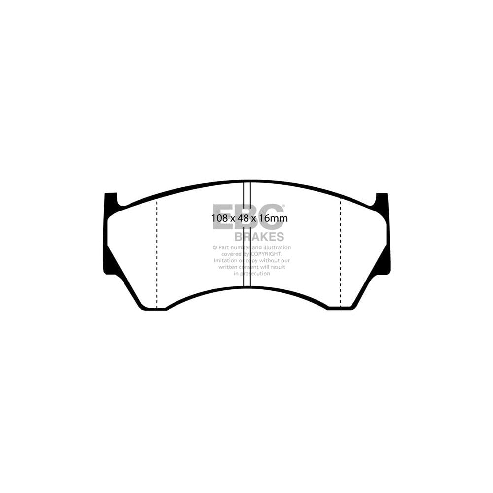 EBC Greenstuff 2000 Brake Pads 108mm x 48mm DP21044 - Front