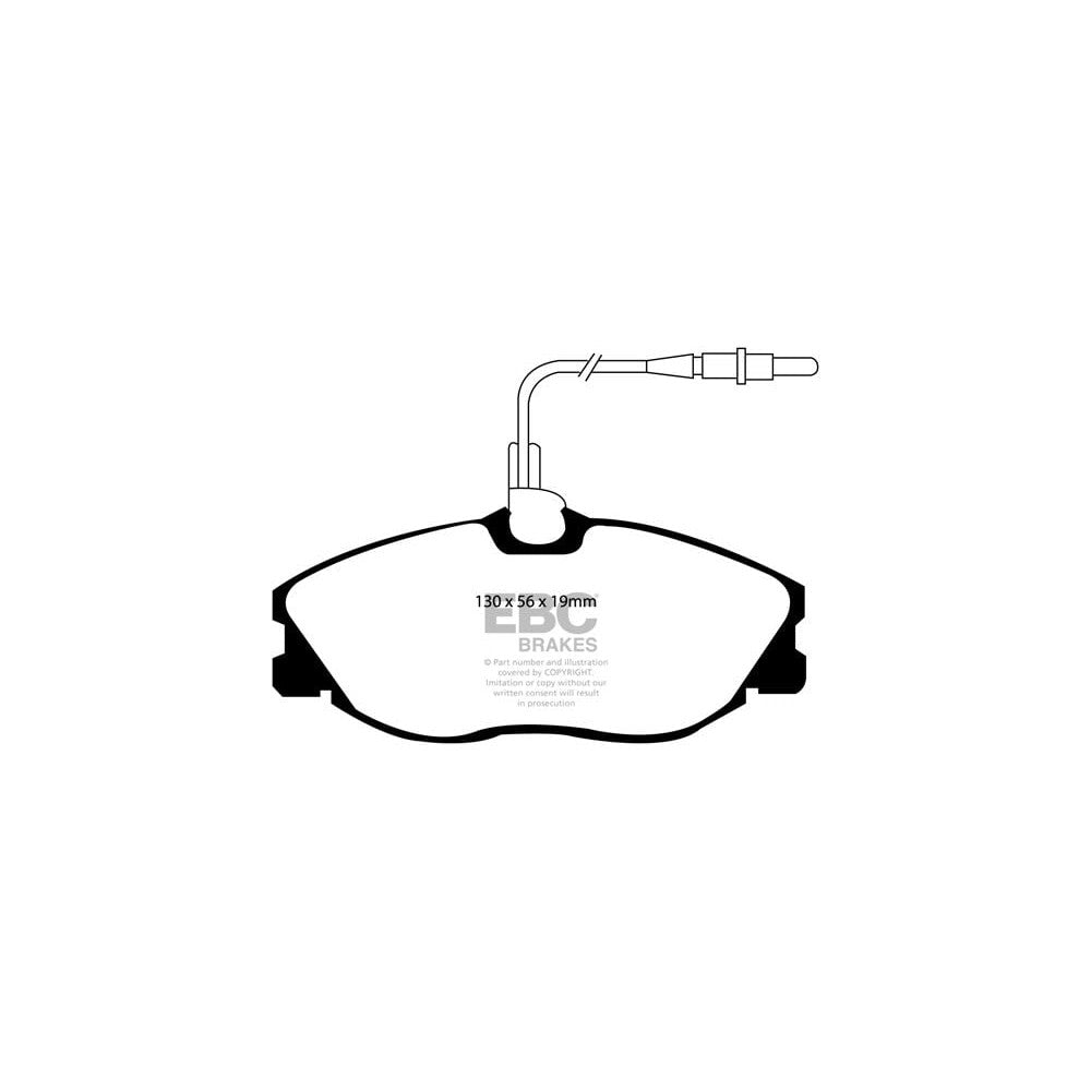 EBC Greenstuff 2000 Brake Pads 130mm x 56mm DP21047 - Front