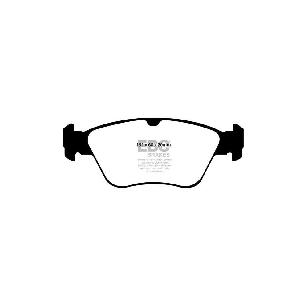 EBC Yellowstuff Brake Pads 151mm x 60mm DP41055R - Front