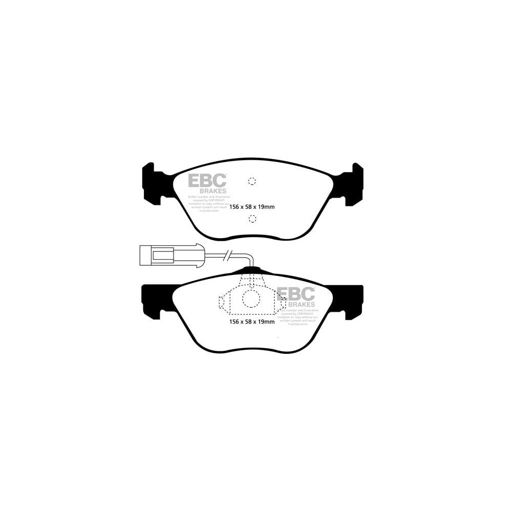 EBC Ultimax Brake Pads 156mm x 58mm DP1061 - Front