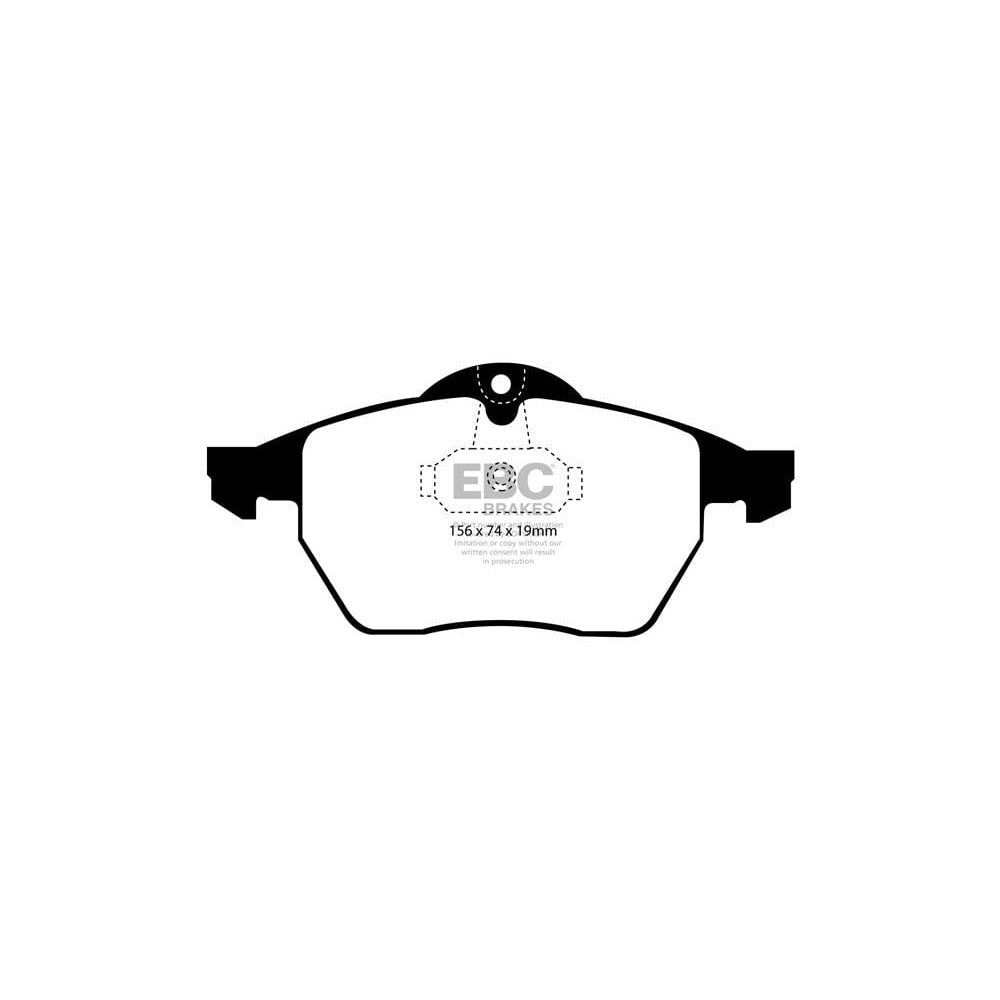 EBC Redstuff Brake Pads 156mm x 74mm DP31062C - Front