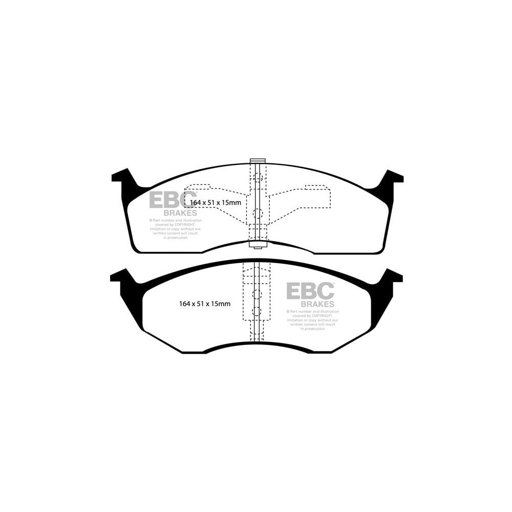 EBC Ultimax Brake Pads 164mm x 51mm DP1065 - Front
