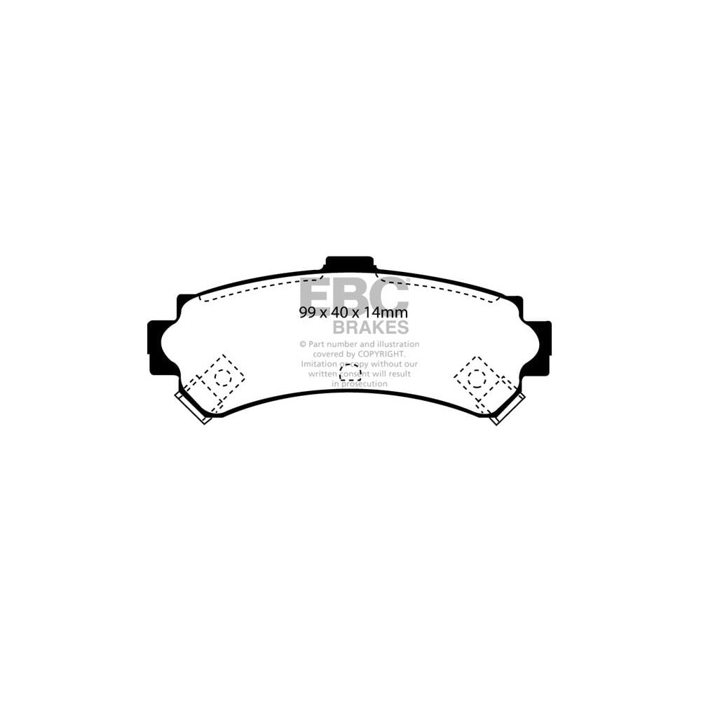 EBC Greenstuff 2000 Brake Pads 99mm x 40mm DP21067 - Rear