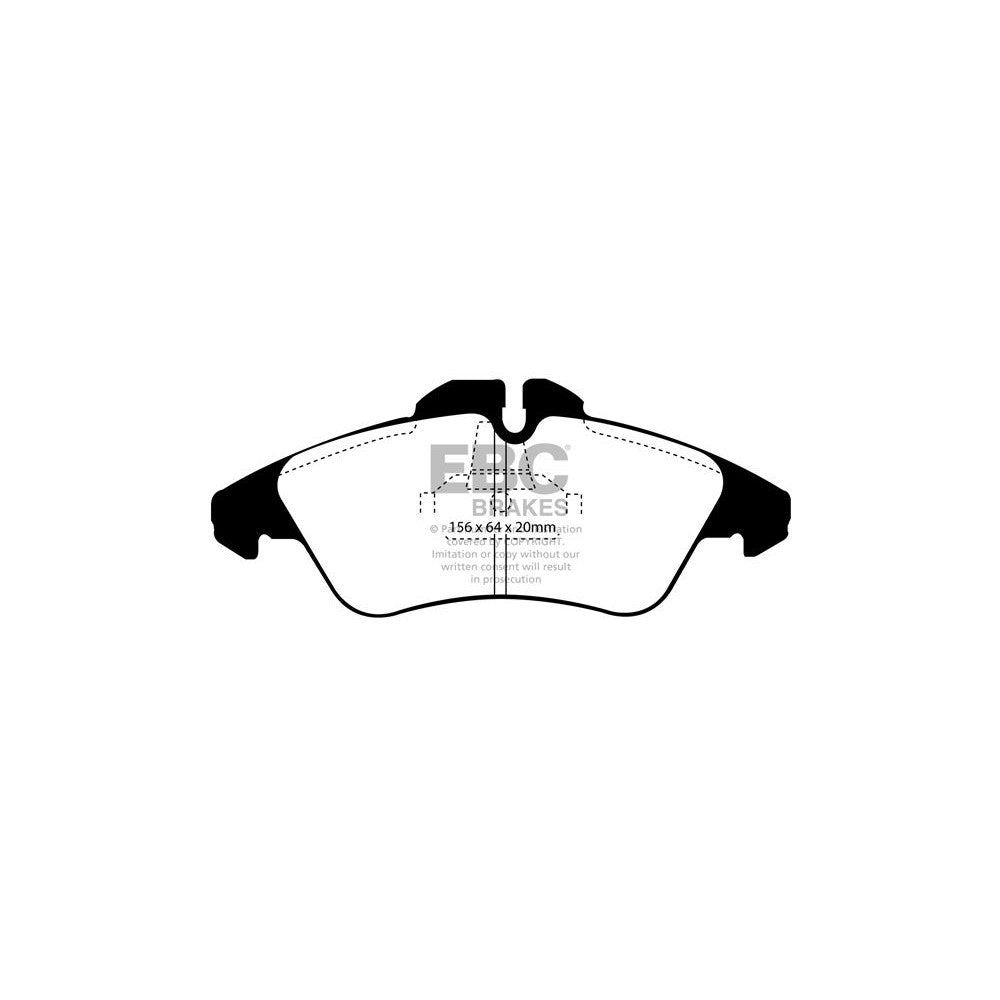 EBC Yellowstuff Brake Pads 156mm x 64mm DP41071/2R - Front