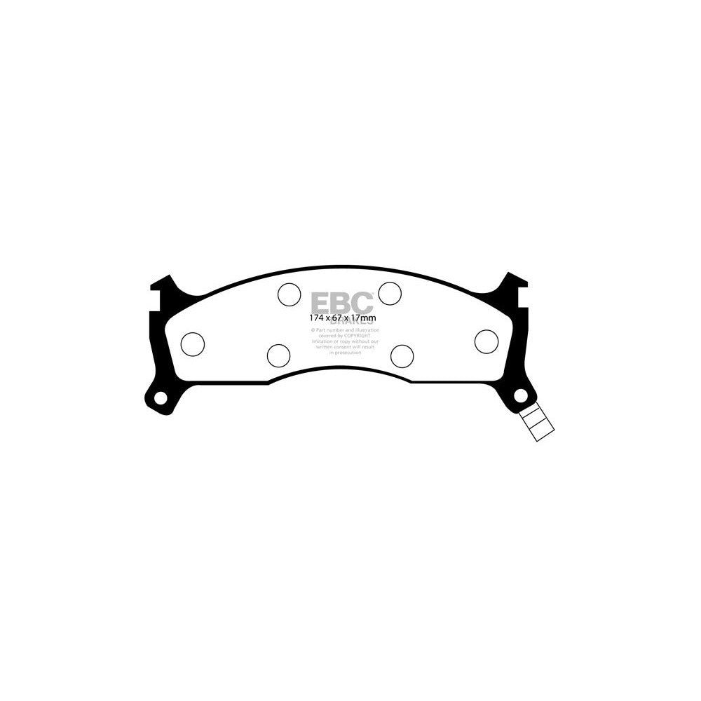 EBC Ultimax Brake Pads 174mm x 67mm DP1073 - Front